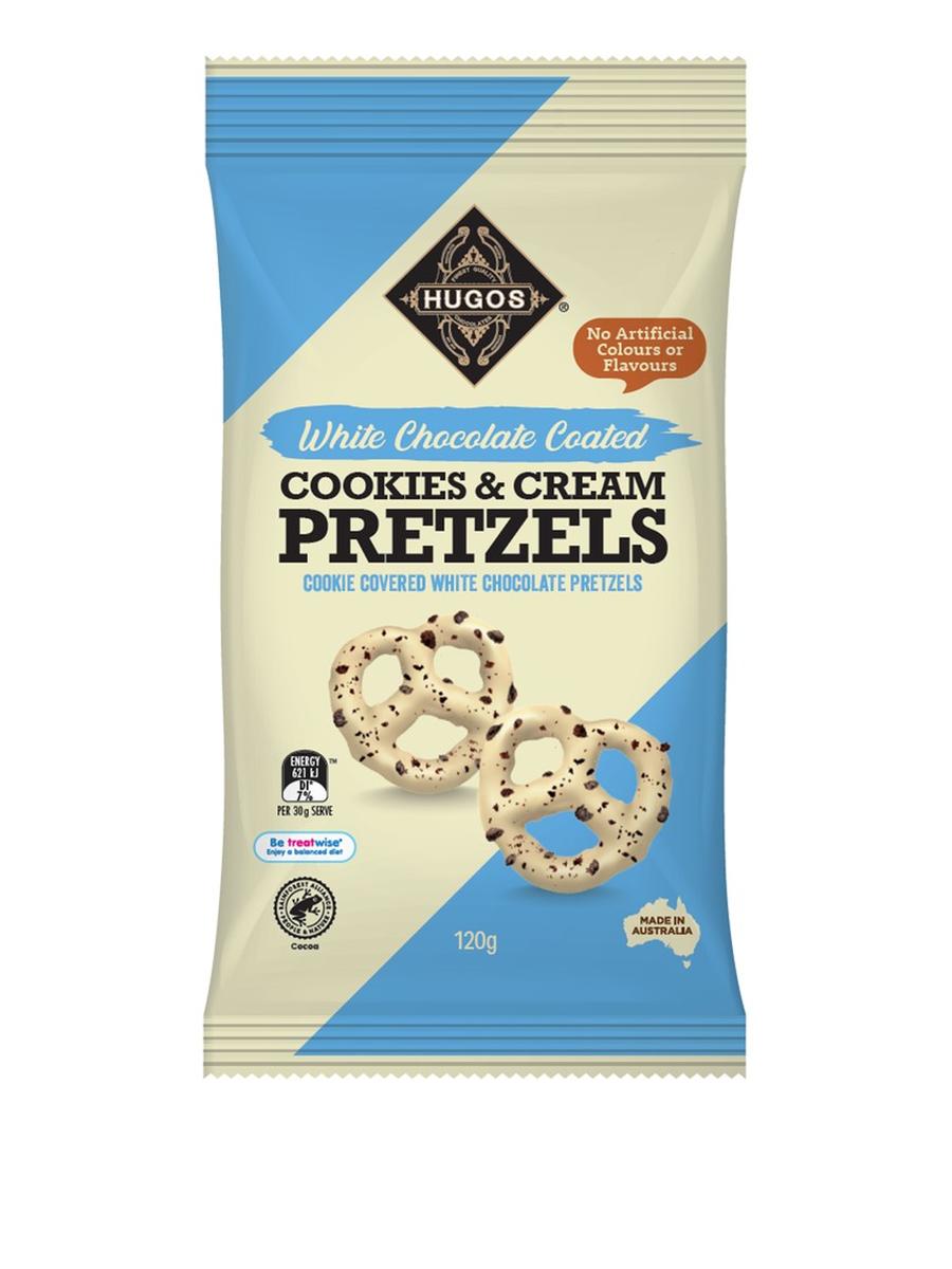 Cookie And Cream Pretzels by Hugos Chocolates