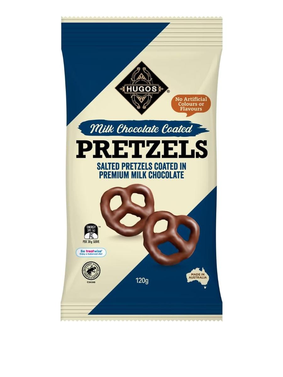 Milk Chocolate Salted Pretzels by Hugos Chocolates